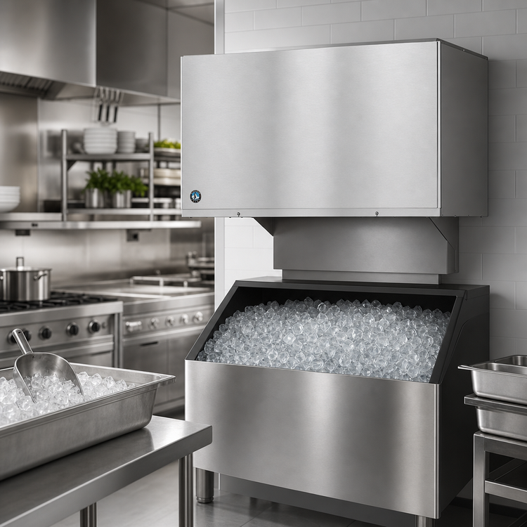 Product image #4 for Hoshizaki KM-1301SWJ Water-Cooled Stackable Crescent Cube Ice Maker, 48-Inch Wide, 1,247 lb/Day
