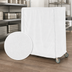 Thumbnail image #4 for Metro 36 x 18 x 62 Inch Banquet Cart Cover, White, Uncoated Knitted Polyester with PVC Zipper