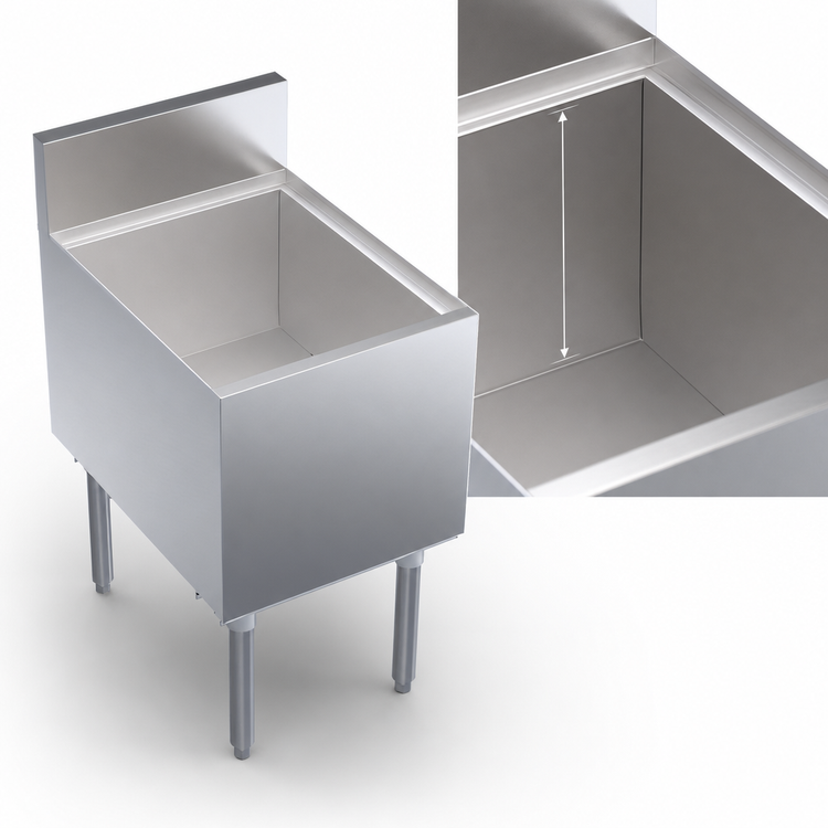 Product image #4 for Krowne Royal Series 18 Inch x 24 Inch Underbar Ice Bin/Cocktail Unit with 7-Circuit Cold Plate