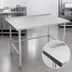 Thumbnail image #4 for John Boos Stallion Stainless Steel Work Table with 1-1/2 Inch Rear Up-Turn, 108 x 36 Inches