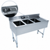 Thumbnail image #4 for Advance Tabco Underbar Basics 3-Compartment Bar Sink Unit with Right Drainboard and Deck-Mount Faucet, 48 x 21 x 33 Inches