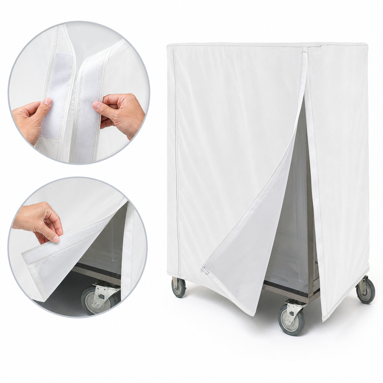 Product image #4 for Metro Waterproof Vinyl-Nylon Banquet Cart Cover with Velcro Fastener, 36 x 18 x 54 Inches