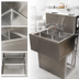 Thumbnail image #5 for BK Resources Slim-Line 3-Compartment Underbar Sink with Left Drainboard, 48 Inch Wide, 304 Stainless Steel