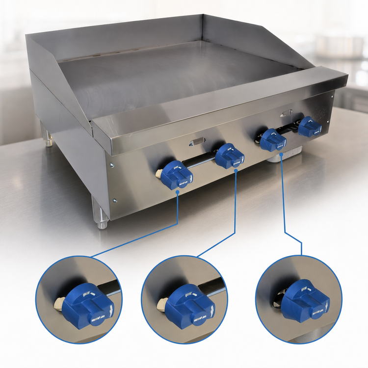 Product image #4 for Comstock-Castle FHP36-36 Countertop Gas Griddle, 36-Inch, 75,000 BTU, Manual Controls