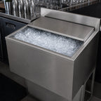 Thumbnail image #4 for BK Resources UBB-21-IBCP24-8 24-Inch Underbar Insulated Stainless Steel Ice Bin with 8-Circuit Aluminum Cold Plate, 80 lb Capacity