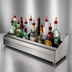 Thumbnail image #4 for Advance Tabco Underbar Basics Double-Tier Stainless Steel Speed Rail, 84 Inch, 46-52 Bottle Capacity