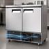 Thumbnail image #4 for Juneau Two-Section Undercounter Reach-In Refrigerator, 48 Inch, 6.7 Cu. Ft., Bottom-Mount Self-Contained, Stainless Steel