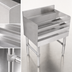 Thumbnail image #4 for John Boos Slim-Line Freestanding Underbar Liquor Bottle Display Unit, 12 x 18 x 32-1/2 Inches, 3-Step Stainless Steel