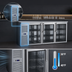 Thumbnail image #4 for Krowne Royal Series 84-Inch Three-Section Pass-Thru Refrigerated Back Bar Cooler with 6 Locking Doors