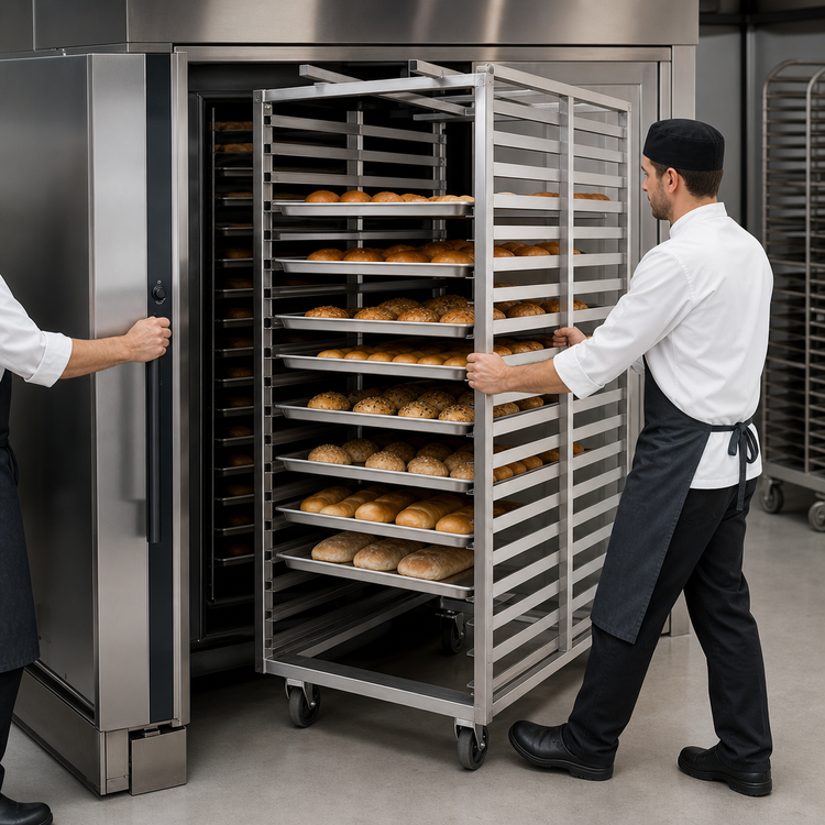 Product image #4 for Stainless Steel Double Side-Load Rack for Double Rack Oven, 20 Slides