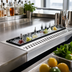 Thumbnail image #4 for Glastender Drop-In Mixology Ice Well and Drink Rail, 24-Inch Wide, Stainless Steel