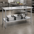 Thumbnail image #4 for Duke 144-Inch Stainless Steel Work Table with Undershelf, 24-Inch Deep, 36-Inch High