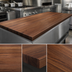 Thumbnail image #4 for Boos Block Full-Length Edge-Grain American Black Walnut Kitchen Countertop, 84 x 36 x 3 Inches, Varnique Finish