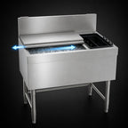 Thumbnail image #4 for Eagle Group Spec-Bar BCT42R-19 42-Inch Underbar Combo Ice Bin/Bottle Unit, 84 lb. Capacity, Right-Side 6-Bottle Compartment
