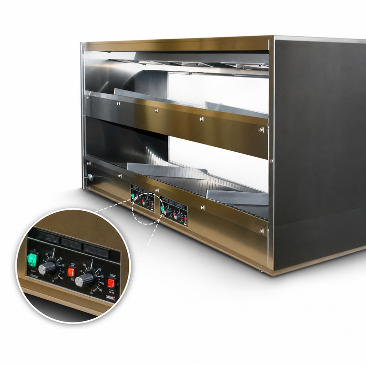 Product image #4 for BKI 2TSM-6224L Countertop Pass-Through Sandwich Warmer with 2 Slanted Shelves