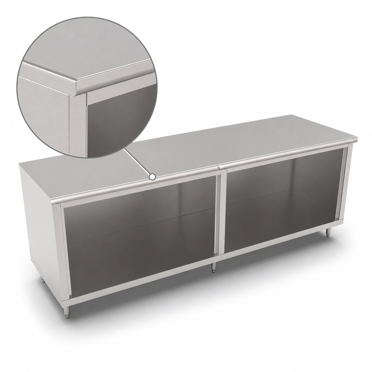 Product image #4 for John Boos 144-Inch x 24-Inch Open Front Stainless Steel Modular Base Work Table