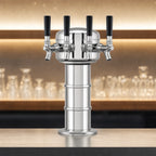 Thumbnail image #4 for Micro Matic USA MTM-4PSSKR Countertop Mini-Mushroom Glycol-Cooled Draft Beer Tower, 4 Faucets, Polished Stainless Steel
