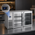 Thumbnail image #4 for BK Resources 61-Inch Stainless Steel Back Bar Refrigerator with 2 Glass Doors
