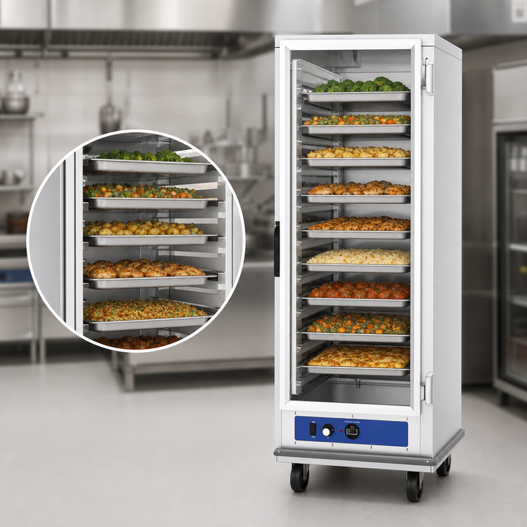 Product image #5 for CookRite Insulated Heated Holding Cabinet with Tempered Glass Door, 18 Full-Size Pan Capacity, 25-Inch Wide, 120V