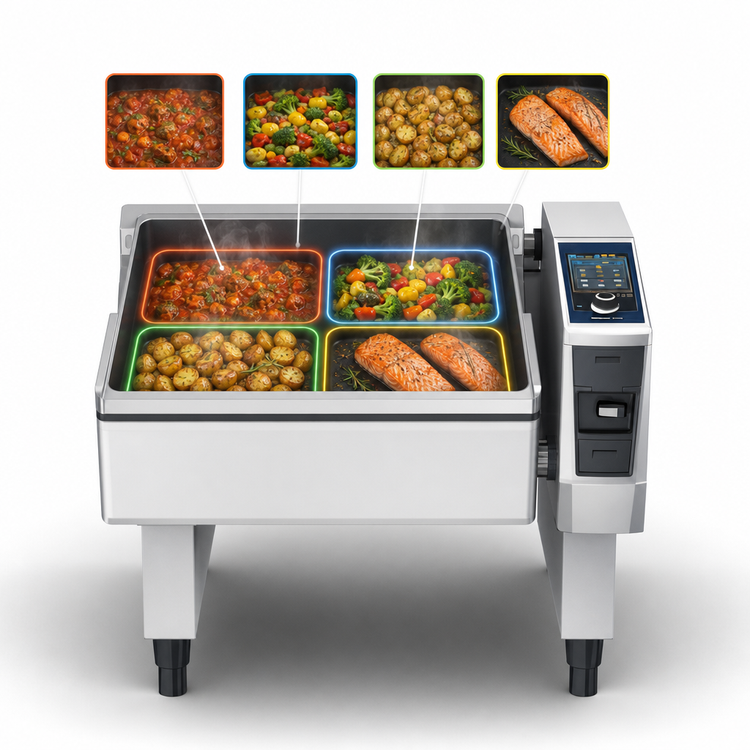 Product image #4 for RATIONAL iVario Pro L Multifunctional Cooking Center / Power Tilt Skillet, 26-Gallon, 208/240V, 3-Phase