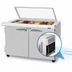 Thumbnail image #4 for Turbo Air PRO Series 48-1/4 Inch Two-Section Mega Top Sandwich/Salad Prep Table with Glass Lid