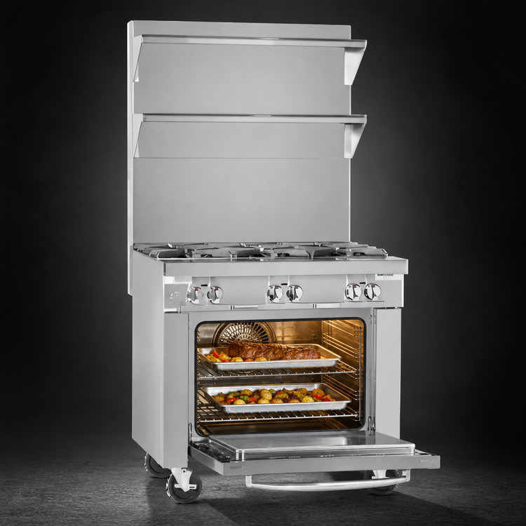 Product image #4 for Southbend Platinum 32-Inch Heavy Duty Gas Range with 6 Open Burners and Convection Oven