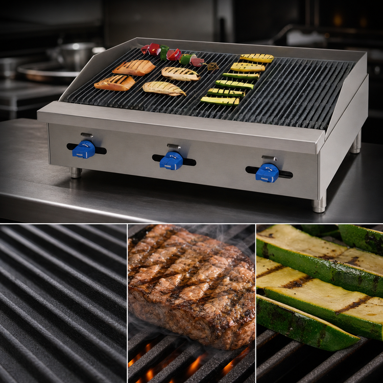 Product image #4 for Comstock-Castle Castle Series 36-Inch Countertop Gas Char-Broiler with Radiant Heat