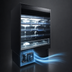 Thumbnail image #4 for Howard-McCray 35E Series 51 Inch Wide Multi-Purpose Open Merchandiser Cooler, Self-Contained, 4-Tier Shelving