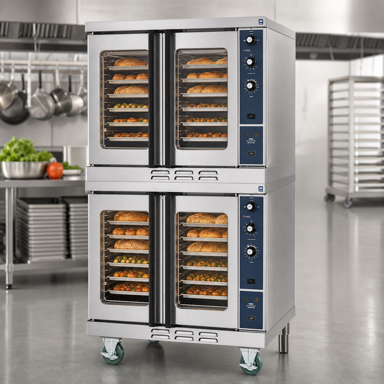 Product image #4 for Duke 613Q-E4V Double Deck Deep Depth Electric Convection Oven with 8 Inch Legs