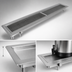 Thumbnail image #4 for BK Resources 24-Inch Flush Mount Urn Trough with Removable Drip Plate, 304 Stainless Steel