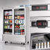Thumbnail image #4 for Everest 2-Section Bottom-Mount Glass Door Reach-In Refrigerator, 50 Cu. Ft., Stainless Steel