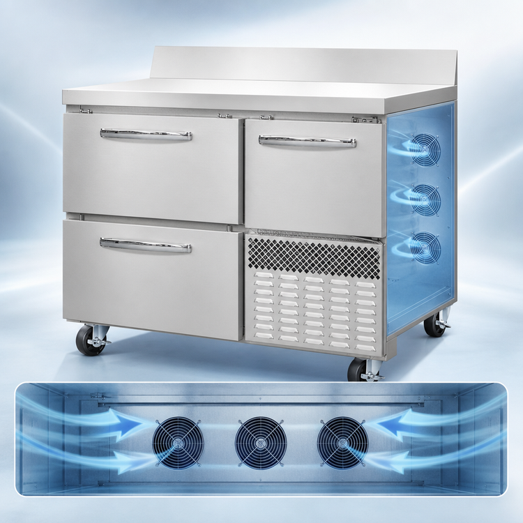 Product image #4 for Continental Refrigerator FA43SNBS-D 43-Inch Shallow Depth Worktop Freezer with Drawers and Door