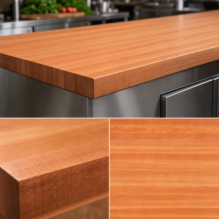 Product image #4 for Boos Block 96-Inch x 30-Inch x 3-Inch American Cherry Edge Grain Kitchen Countertop with Penetrating Oil Finish