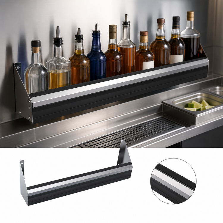 Product image #4 for Krowne Royal Series Single Built-In Stainless Steel Speed Rail, 18 x 5 Inch