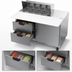 Thumbnail image #5 for Beverage-Air 48-Inch Two-Section Sandwich Prep Table Refrigerated Counter with 1 Door, 2 Drawers, and 8-Pan Top