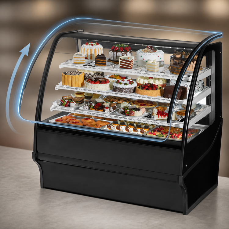 Product image #5 for True Self-Contained Refrigerated Bakery Display Merchandiser, 48-1/4 Inch, Curved Glass Front