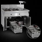 Thumbnail image #4 for Imperial (Middleby) IFSCB450EUC Electric 4-Tank Floor Fryer, 50 lb. Per Tank, Computer Controls, Built-In Filter