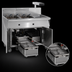 Thumbnail image #4 for Imperial Electric Floor Model 4-Battery Fryer with Built-In Filter and Dump Station, 50 lb. Per Tank