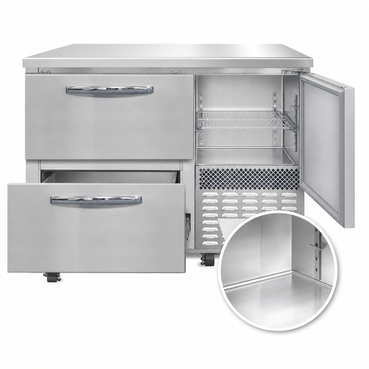 Product image #4 for Continental Refrigerator FA43N-U-D 43" Undercounter Freezer Base with 2 Drawers and 1 Door