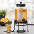 Thumbnail image #5 for Cal-Mil SoHo 2 Gallon Glass Beverage Dispenser with Black Frame, Ice Chamber, Spigot and Drip Tray