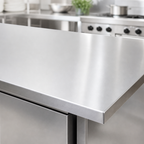 Thumbnail image #4 for John Boos KCT-SS6030 Stainless Steel Countertop, 60"W x 30"D x 1-1/2" Thick, 16-Gauge 300-Series, #4 Polish, Flat No Backsplash