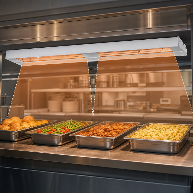 Product image #4 for Nemco Dual Unlighted Remote-Controlled Infrared Strip Heater, 48 Inch, 240 Volt