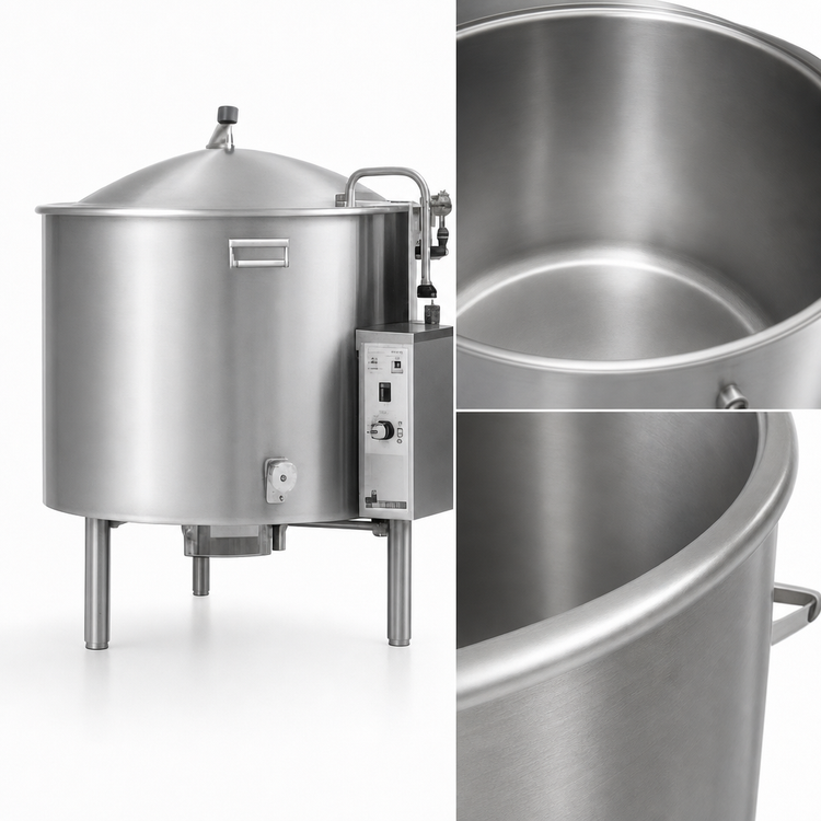 Product image #4 for Legion Low-Rim 100-Gallon Gas-Fired Self-Contained Stationary Kettle with 304 Stainless Steel Liner