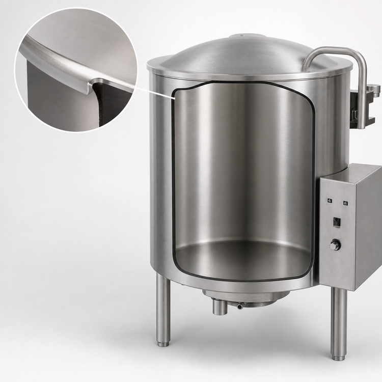 Product image #4 for Legion LGB-40 40-Gallon Gas-Fired 2/3-Jacketed Floor-Mounted Self-Contained Kettle