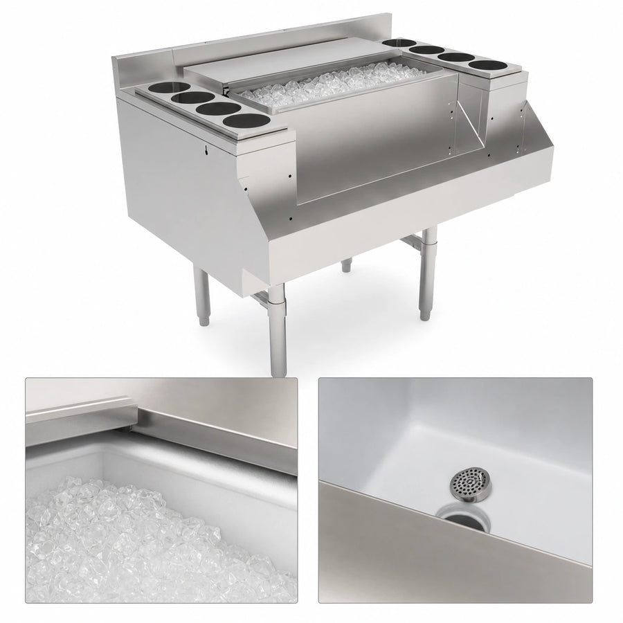 Insulated Ice Bin With Drain