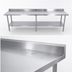 Thumbnail image #4 for Sapphire 108-Inch x 30-Inch x 35-Inch Stainless Steel Worktable with 5-Inch Backsplash and Open Undershelf