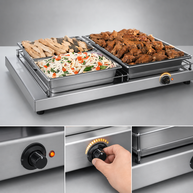 Product image #4 for Hatco Glo-Ray 42-Inch Freestanding Heated Shelf with Stainless Steel Top, 15-3/4-Inch Deep
