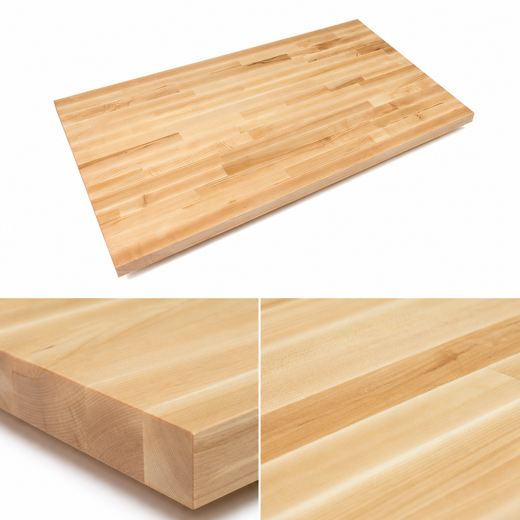Product image #4 for John Boos Boos Block Northern Hard Rock Maple Blended Edge Grain Kitchen Countertop, 120 x 32 x 1-1/2 Inch, Oil Finish