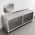 Thumbnail image #4 for John Boos Open Front Cabinet Base Work Table with 14-Gauge Stainless Steel Top, 144 x 24 Inches, 1-1/2 Inch Rear Riser