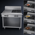 Thumbnail image #4 for Garland Cuisine Series Heavy Duty 36-Inch Gas Combination Top Range with 2 Open Burners, Right 18-Inch Even Heat Hot Top, and Storage Base